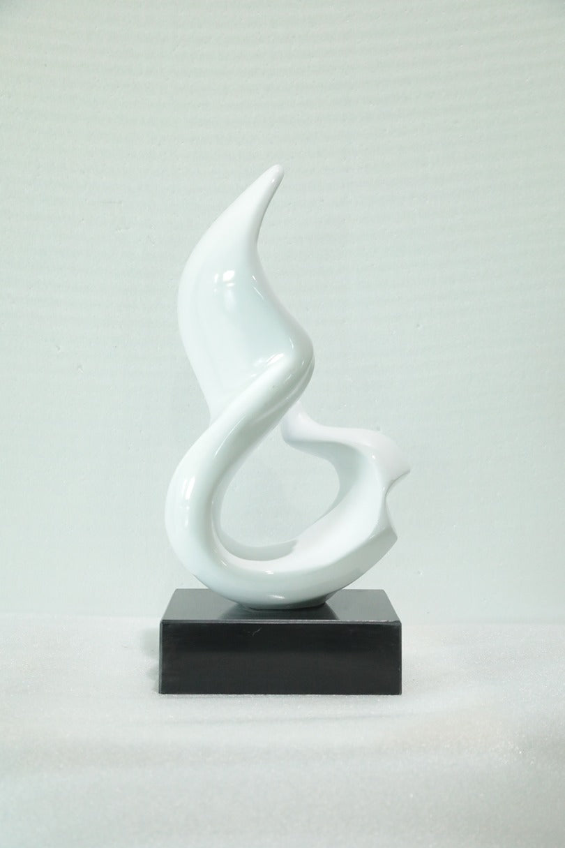 White Flow Resin Sculpture