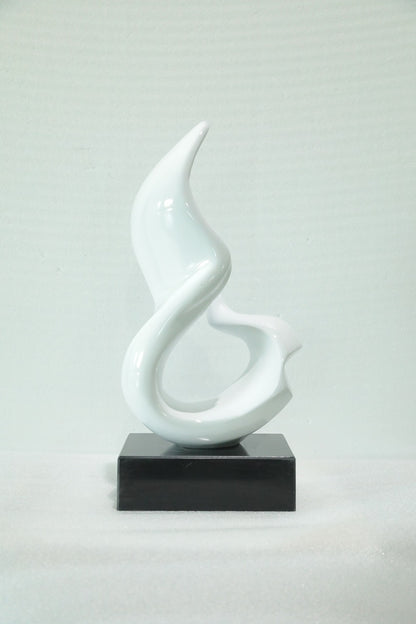 White Flow Resin Sculpture