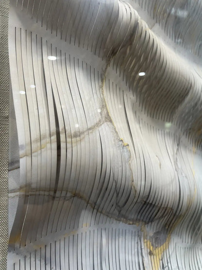 Pleated Paper Art Contemporary Wall Decor Vertical Design | Art Smiley Decor UAE