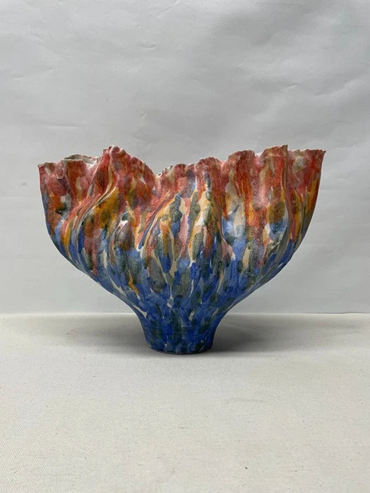 Scalloped Shell Ceramic Bowl