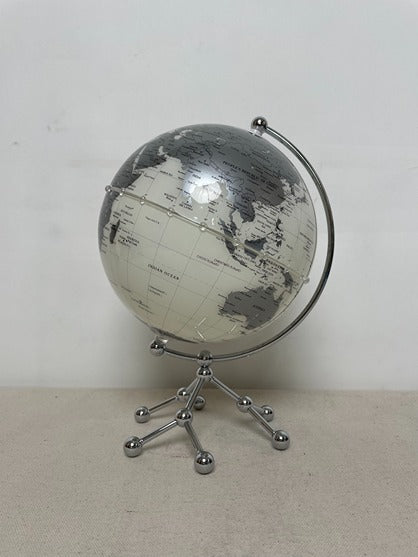 Silver Whilte Globe Acrylic Sculpture artistic sculpture by Artsmiley