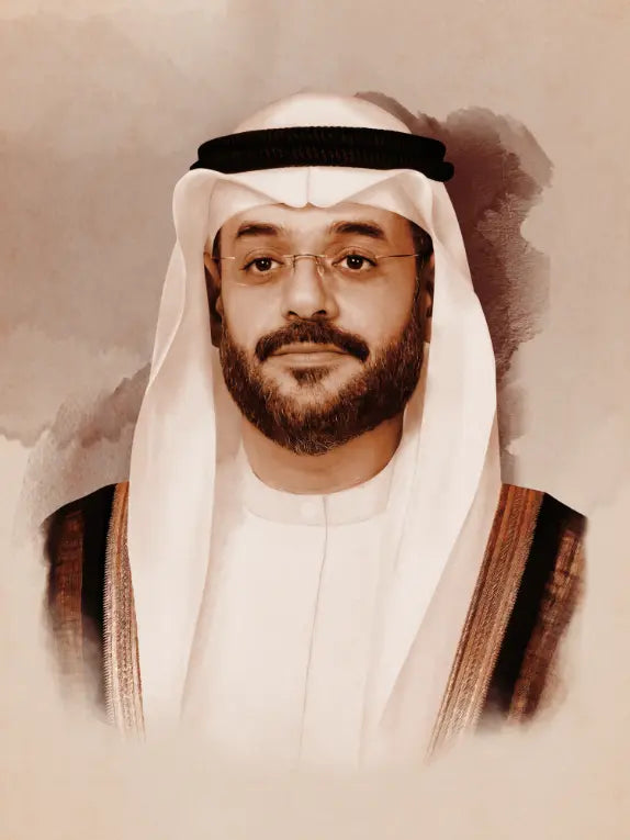 Sheikh Sultan Bin Mohammed Bin Sultan Al Qasimi Grunge Portrait
