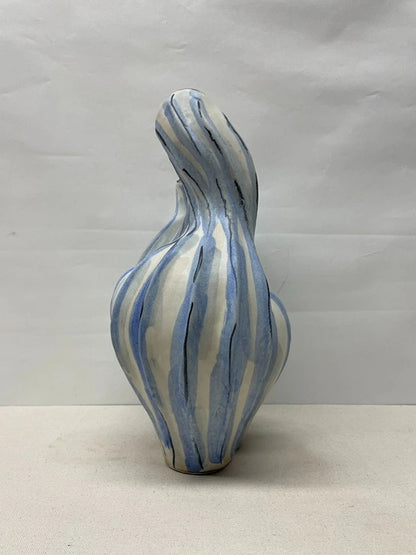 Wavy Stripe Ceramic Vase