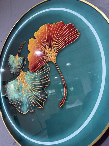 Glaze Crystal Porcelain Luxury Wall Art Round Design | Art Smiley Decor UAE