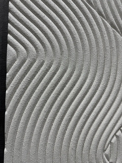 Chiseled Wood Carving Hand Painted Wall Art Vertical Design | Art Smiley Decor UAE