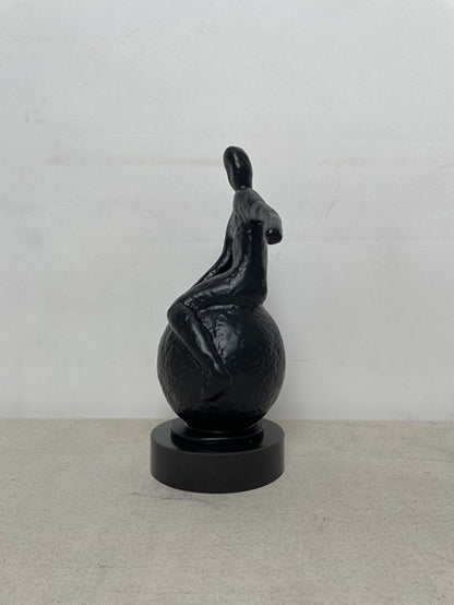 Black Rabbit Resin Sculpture N3 artistic sculpture by Artsmiley