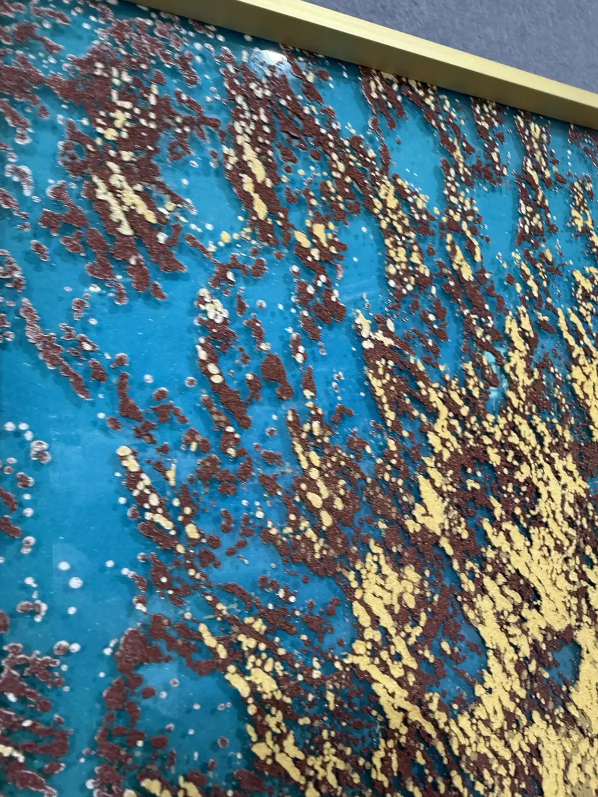 Fluid Hand Painted Abstract Wall Art Square Design | Art Smiley Decor UAE