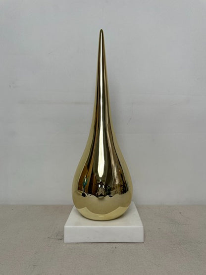 Golden Tall Spire Resin Sculpture N2 artistic sculpture by Artsmiley