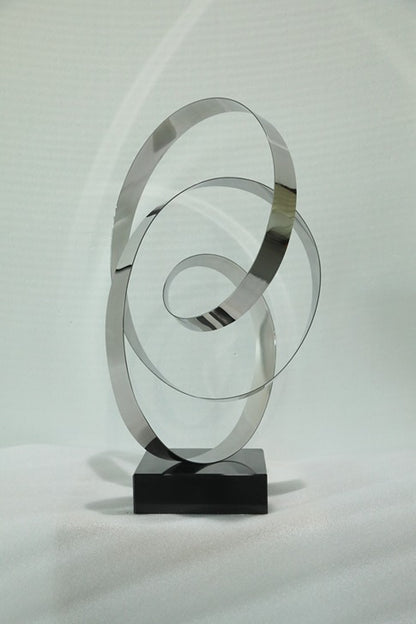Double Orbit Metal Sculpture artistic sculpture by Artsmiley