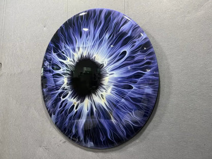 Sculpted Wood Carving Hand Painted Wall Art Round Design | Art Smiley Decor UAE