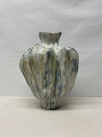 Grey Flame Ceramic Vase