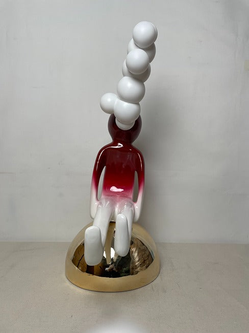 Balloon Figure Red Resin Sculpture artistic sculpture by Artsmiley