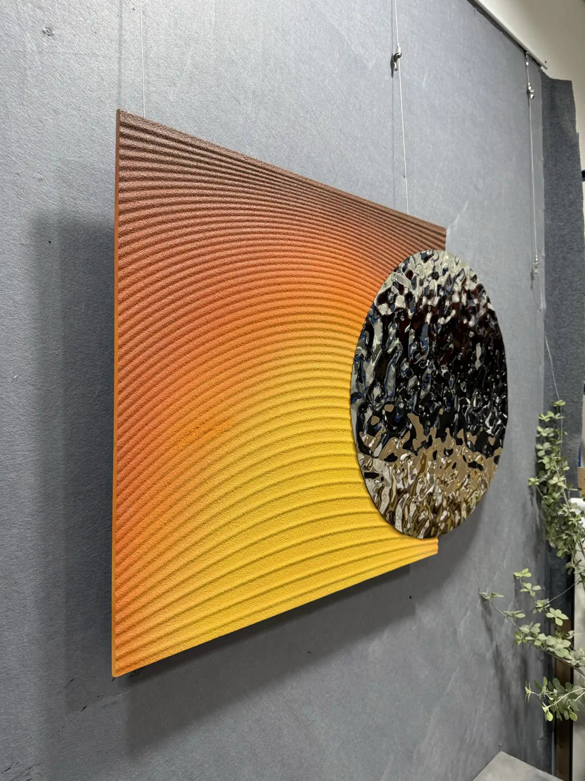 Lacquered Wood Carving Hand Painted Wall Art Landscape Design | Art Smiley Decor UAE