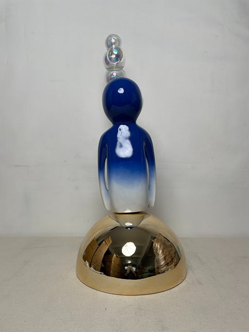 Balloon Figure Blue Resin Sculpture artistic sculpture by Artsmiley