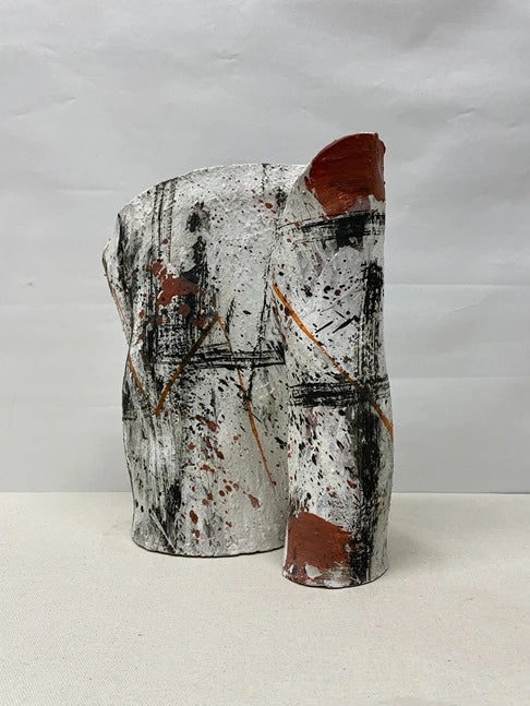 Abstract Brush Ceramic Vase