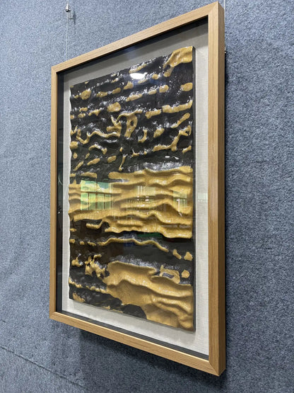 Raw Acrylic Abstract Wall Art Vertical Design | Art Smiley Decor UAE