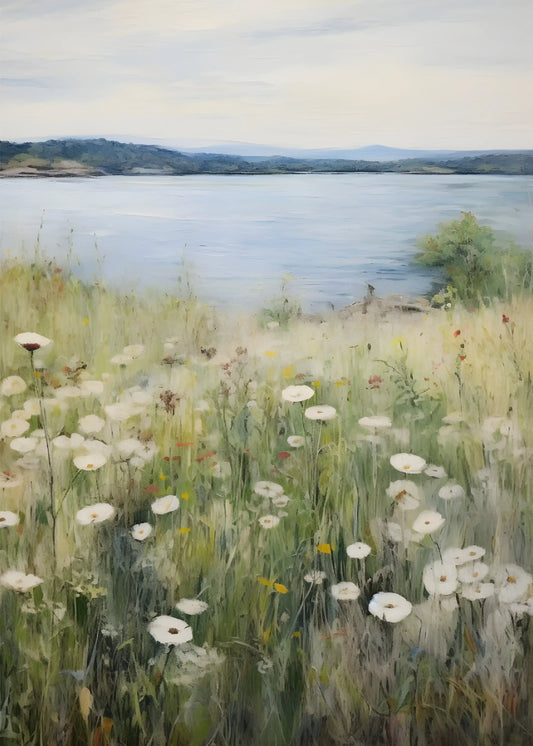 Meadow Edge Lake Scene