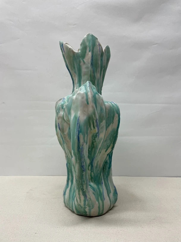 Ribbon Tall Ceramic Vase