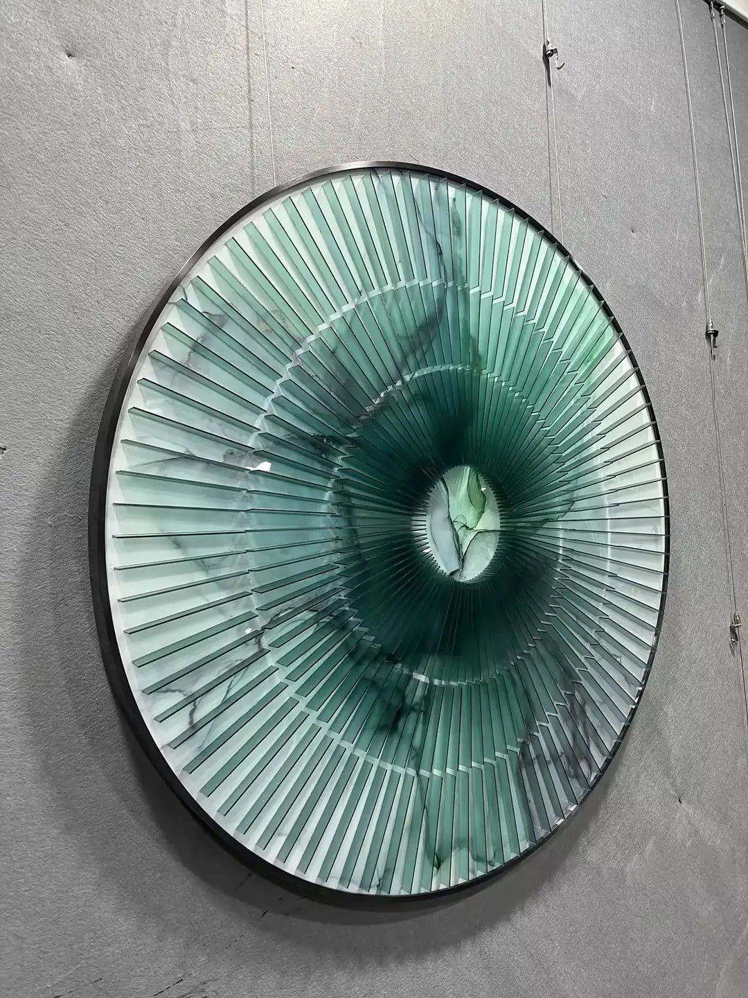 Nordic Acrylic Abstract Wall Art Round Design | Art Smiley Decor UAE