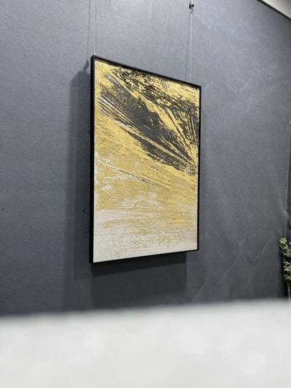 Expressive Hand Painted Abstract Wall Art Vertical Design | Art Smiley Decor UAE