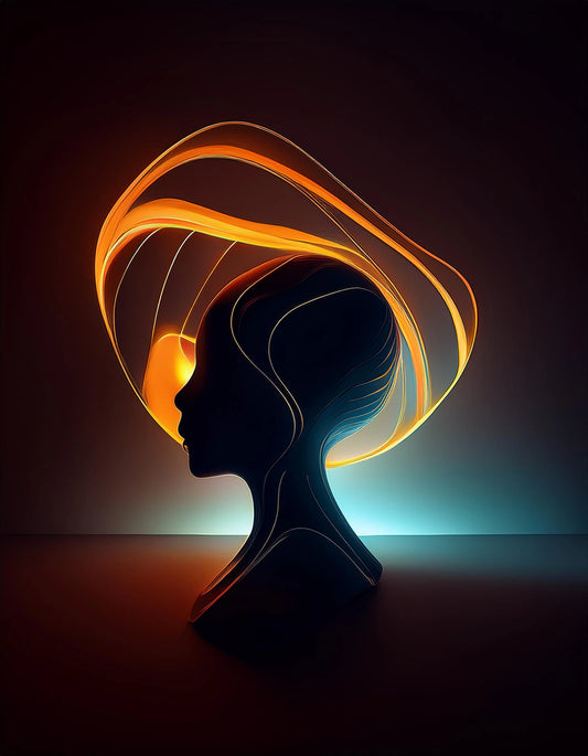 Woman Illustration In Earth Tones Wall Art