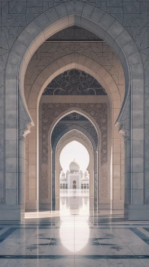 Beautiful Islamic Architecture Against Clean Backdrop