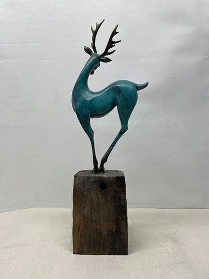 Deer Bronze Sculpture artistic sculpture by Artsmiley