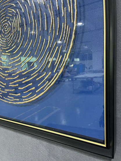 Gilded Gold Foil Abstract Wall Art Square Design | Art Smiley Decor UAE