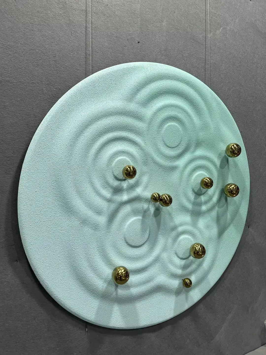 Grain Wood Carving Hand Painted Wall Art Round Design | Art Smiley Decor UAE