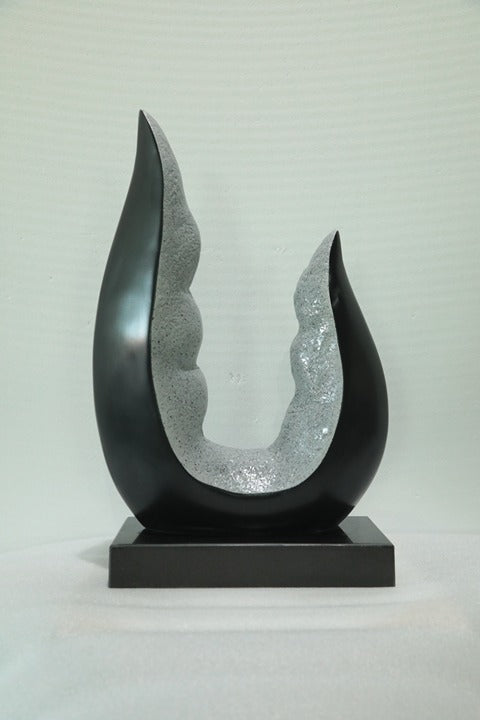 Black Flame Resin Sculpture artistic sculpture by Artsmiley