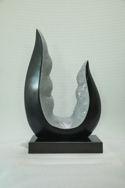 Black Flame Resin Sculpture artistic sculpture by Artsmiley
