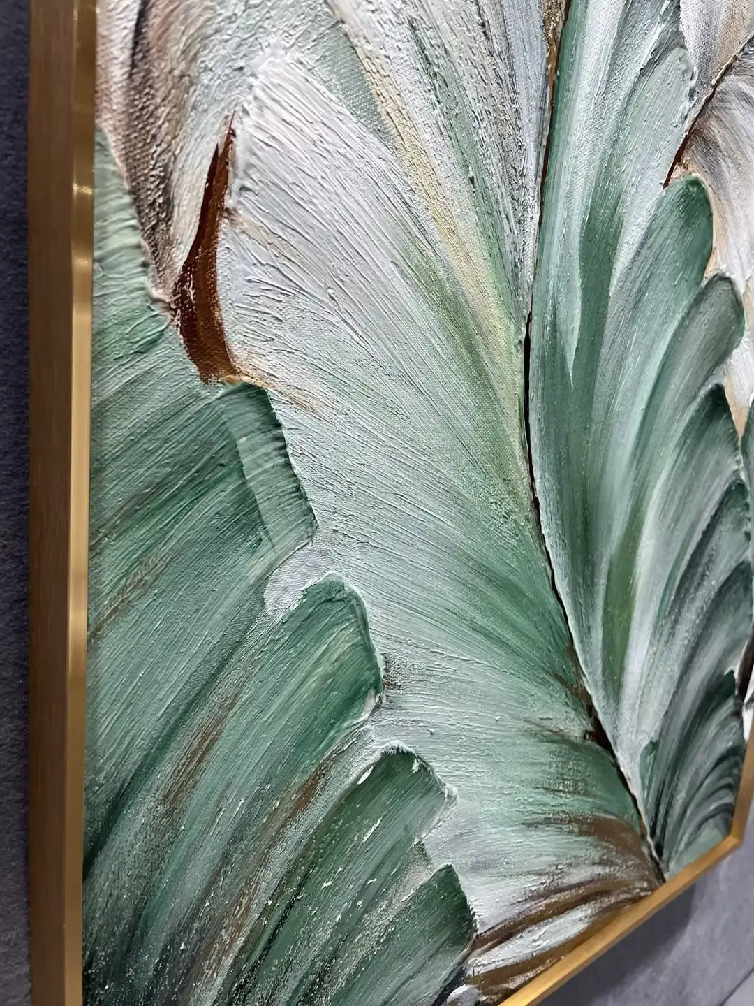 Tonal Hand Painted Abstract Wall Art Vertical Design | Art Smiley Decor UAE