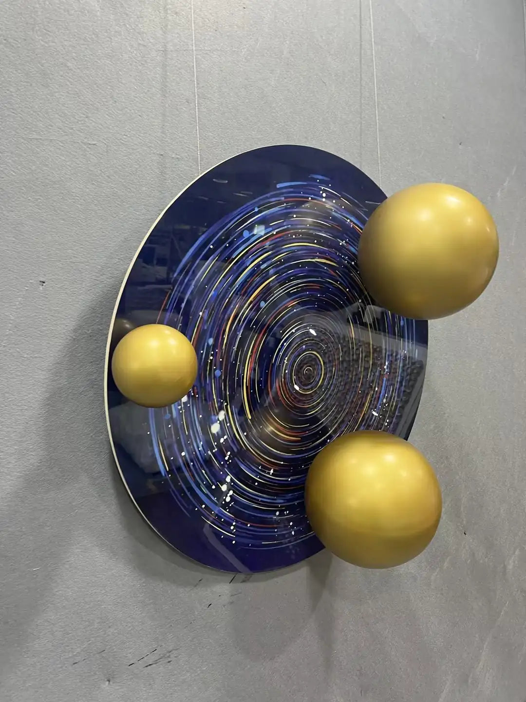 Opal Crystal Porcelain Luxury Wall Art Round Design | Art Smiley Decor UAE