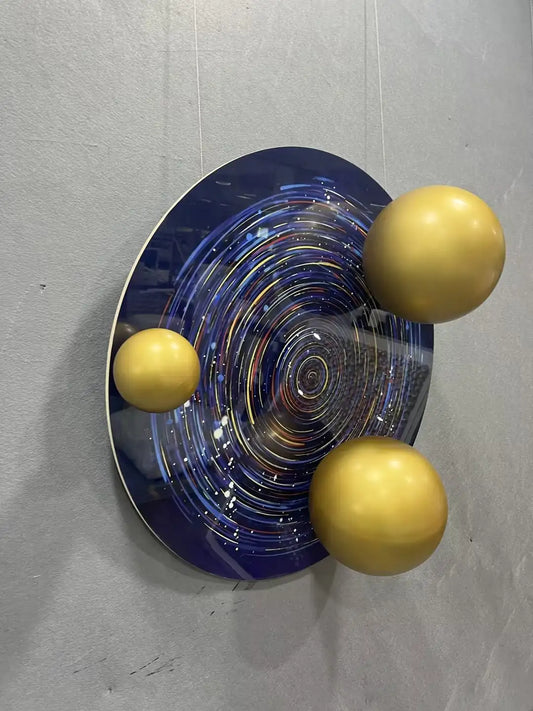 Opal Crystal Porcelain Luxury Wall Art Round Design | Art Smiley Decor UAE