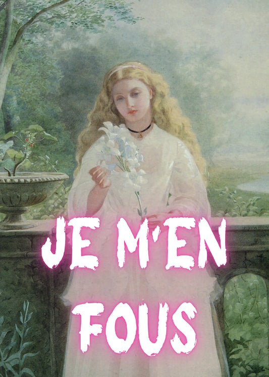 Je M En Fous Typography