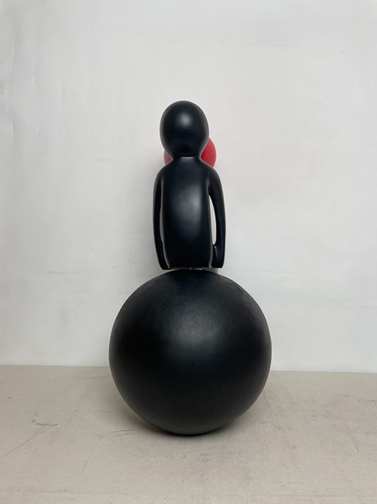 Red Ball Figure Resin Sculpture artistic sculpture by Artsmiley