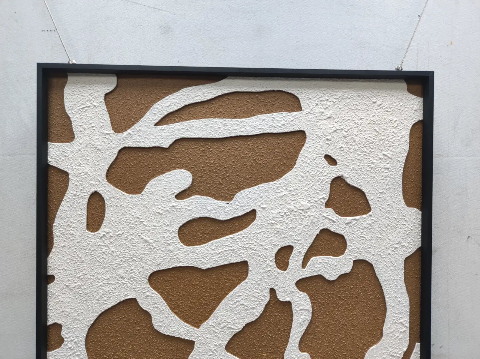 Birch Wood Carving Hand Painted Wall Art Vertical Design | Art Smiley Decor UAE