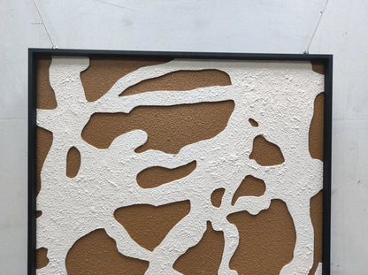 Birch Wood Carving Hand Painted Wall Art Vertical Design | Art Smiley Decor UAE