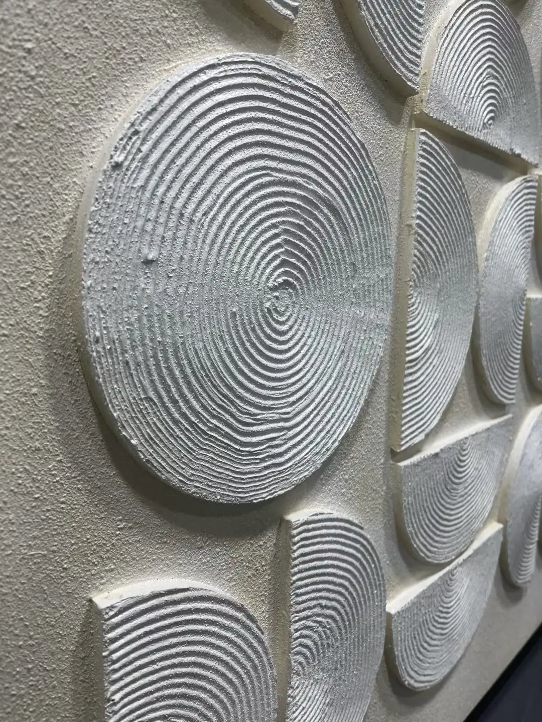 Grain Wood Carving Hand Painted Wall Art Square Design | Art Smiley Decor UAE