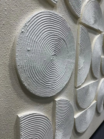 Grain Wood Carving Hand Painted Wall Art Square Design | Art Smiley Decor UAE