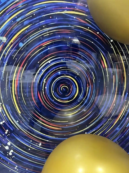 Opal Crystal Porcelain Luxury Wall Art Round Design | Art Smiley Decor UAE