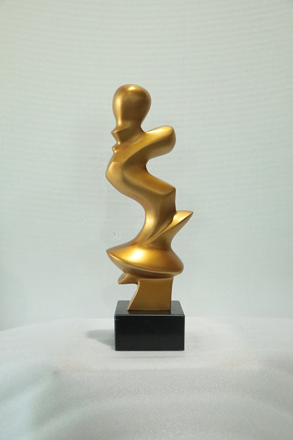 Golden Stack Resin Sculpture artistic sculpture by Artsmiley