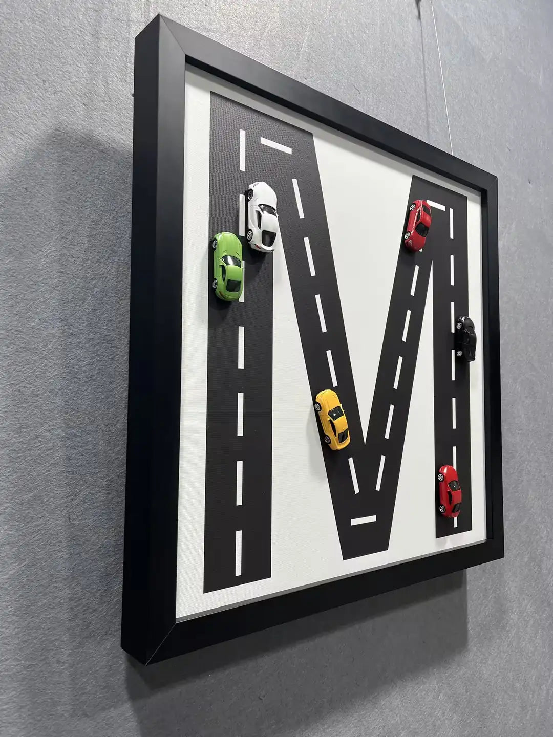 Toy Car Shadow Box Wall Decor Square Design | Art Smiley Decor UAE