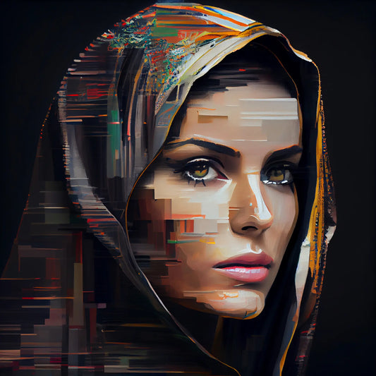 Abstract Arab Woman Portrait Artsmileydecor