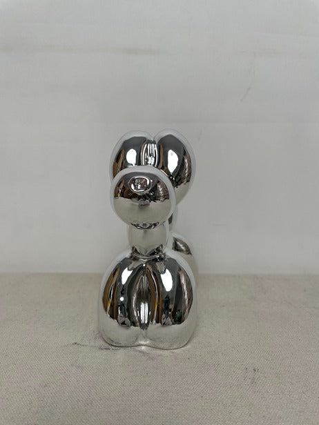 Balloon Dog Silver Resin Sculpture artistic sculpture by Artsmiley