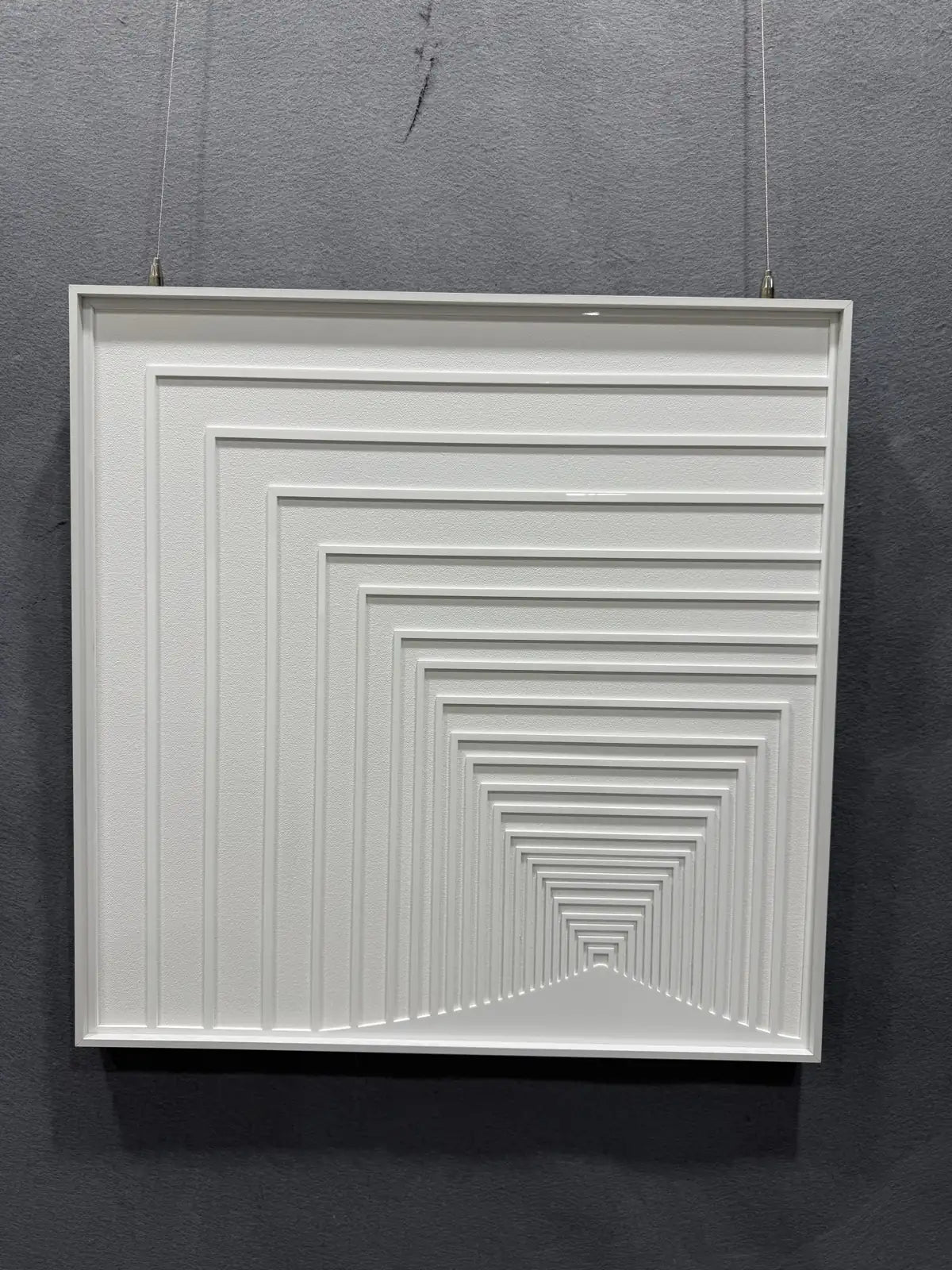 Rustic Wood Carving Hand Painted Wall Art Square Design | Art Smiley Decor UAE
