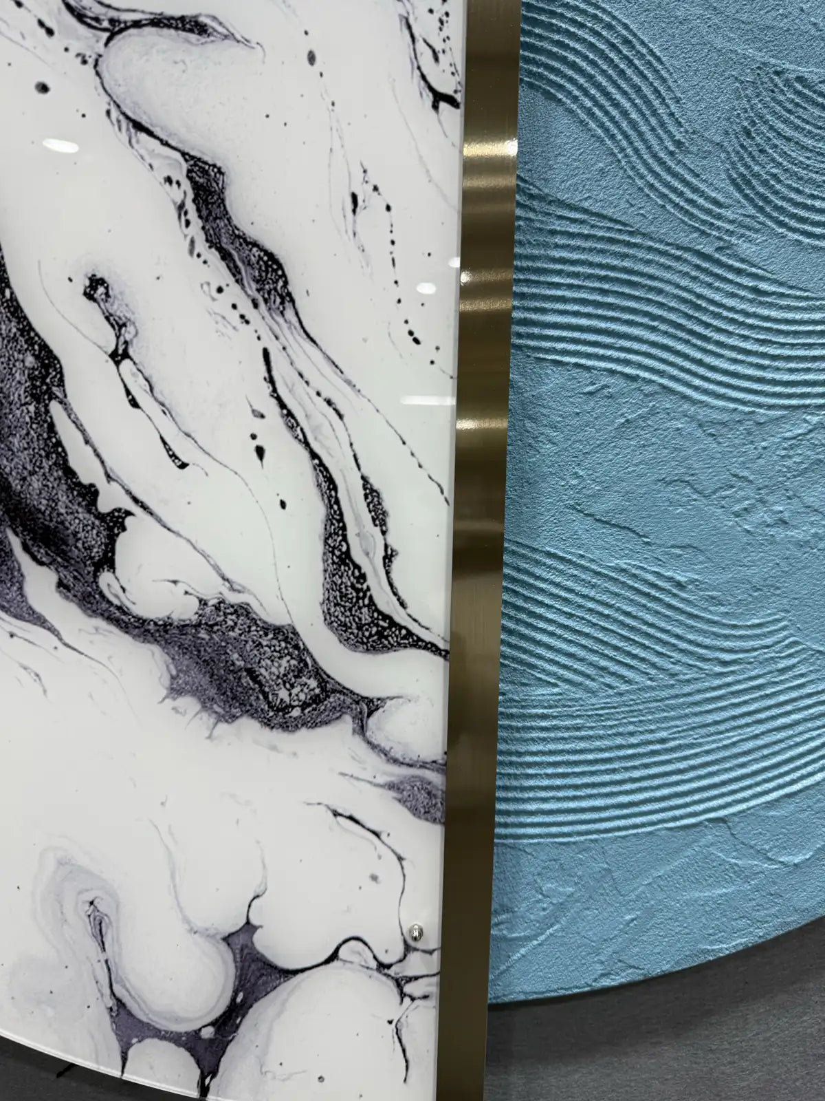Frosted Acrylic Abstract Wall Art Vertical Design | Art Smiley Decor UAE