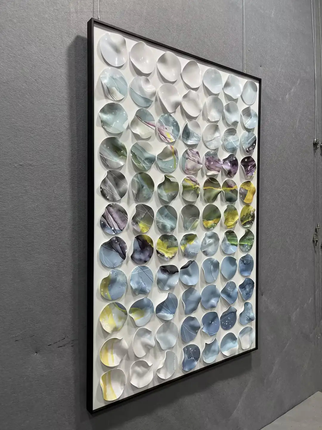 Dusty Acrylic Abstract Wall Art Vertical Design | Art Smiley Decor UAE