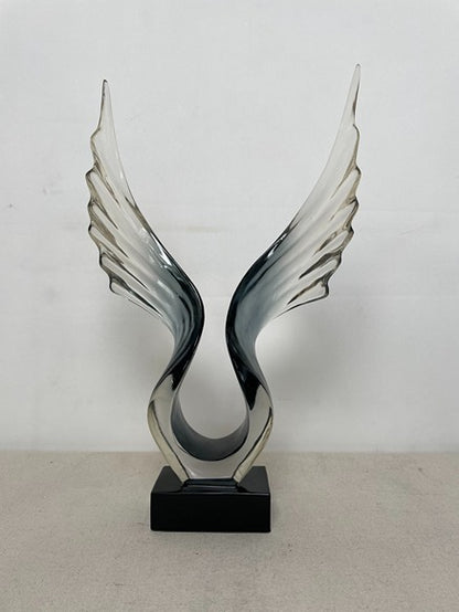 Angel Wings White Resin Sculpture artistic sculpture by Artsmiley