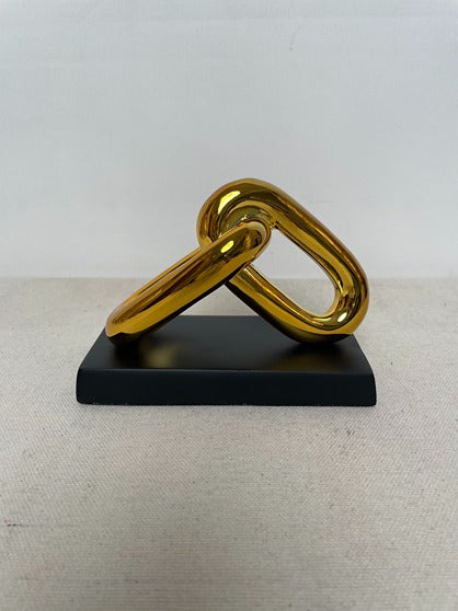 Golden Link Resin Sculpture artistic sculpture by Artsmiley